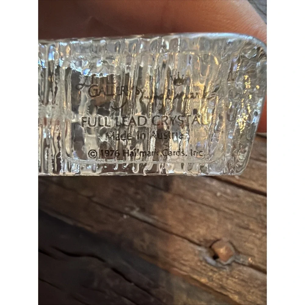 Vintage Little Gallery by Hallmark Lead Crystal Austria Paperweight Life Flower